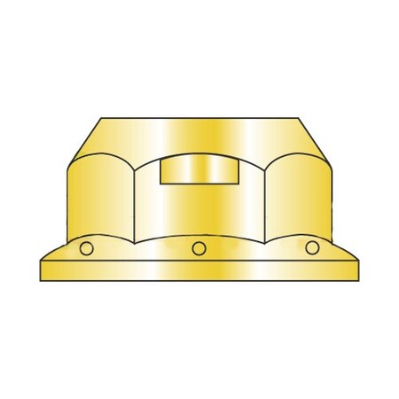 Newport Fasteners Top Lock Lock Nut, 5/16"-18, Steel, Grade G, Yellow Zinc, 2000 PK 573716